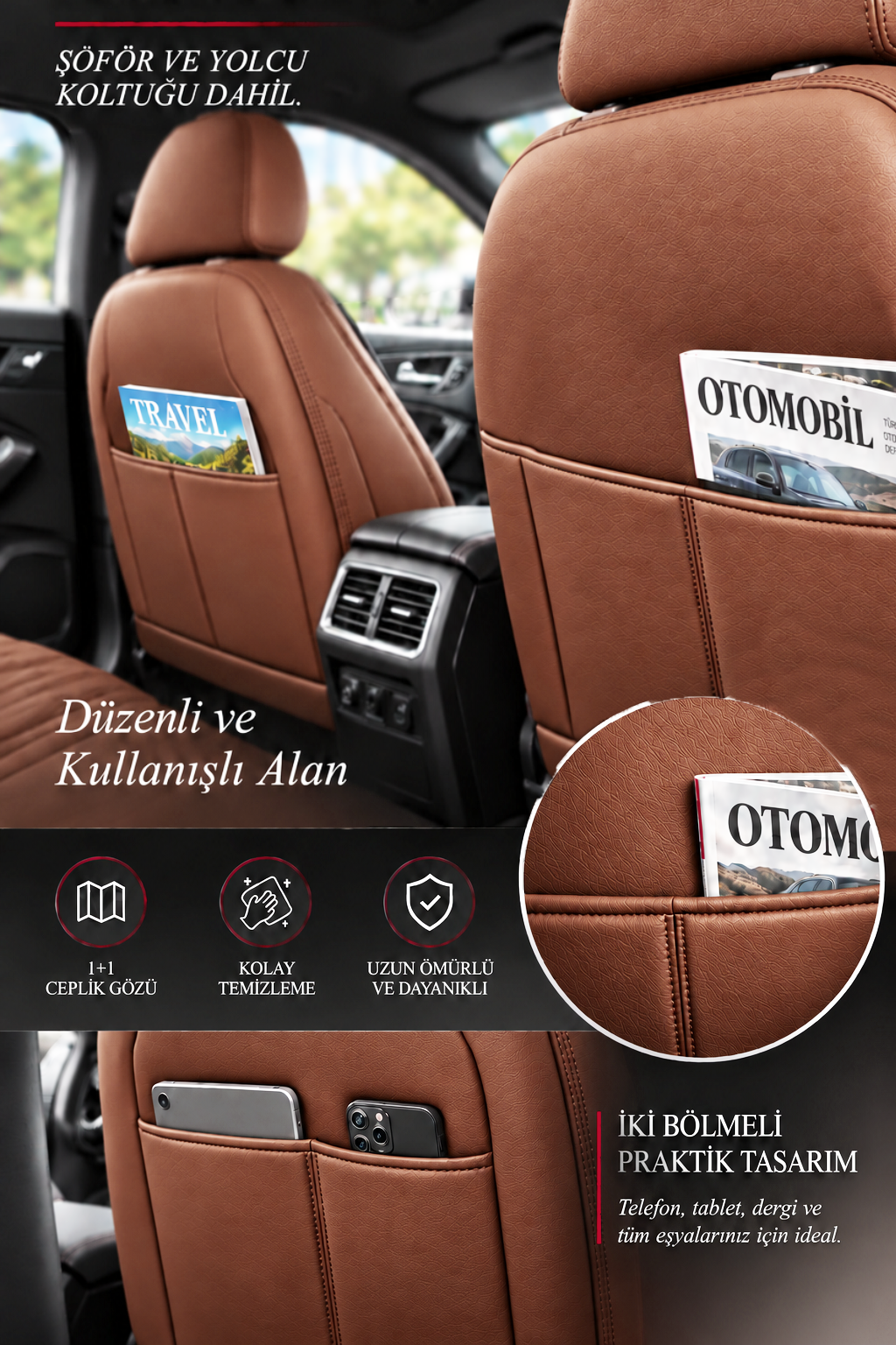 Oto Koltuk Kılıfı Konfor Maybach Serisi 12 Renk Seçeneği - Görsel 4